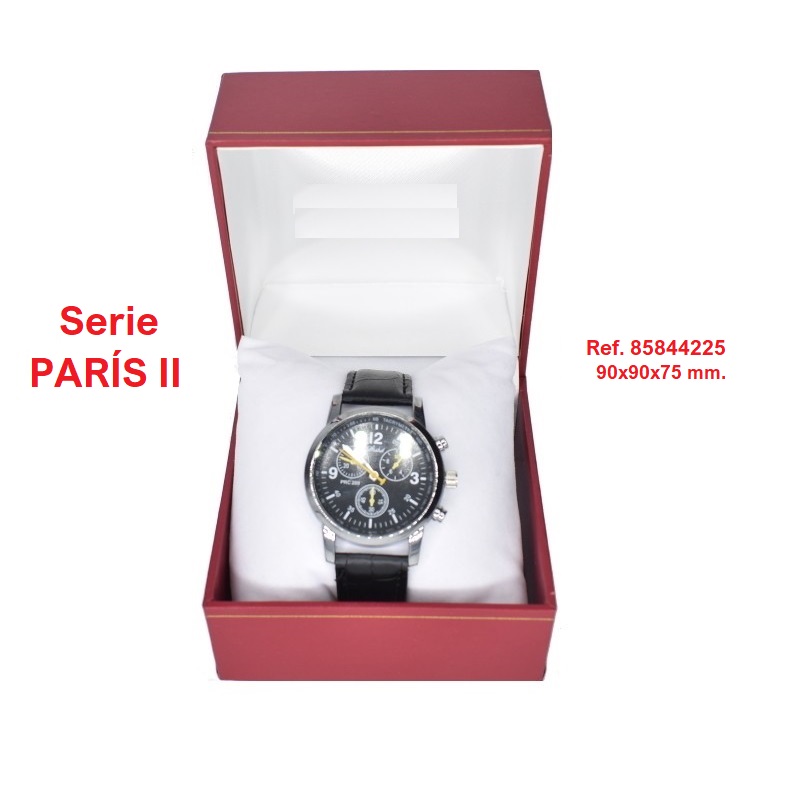 Estuche París cojín reloj 90x90x75 mm.